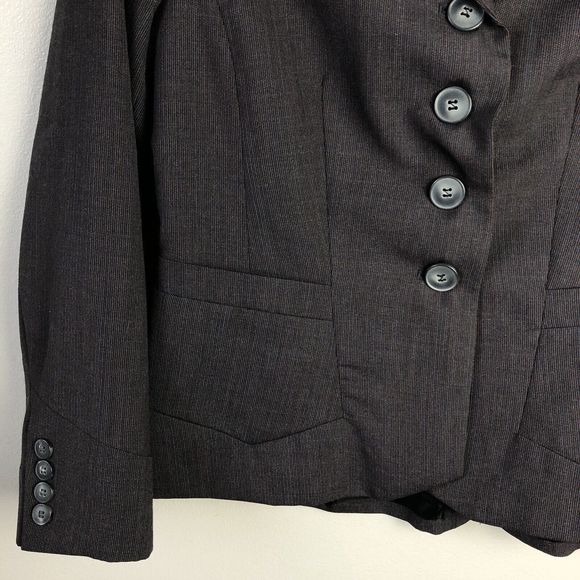 Pendleton Suit Jacket Womens 12 Petite 100% Virgin Wool Button Front Blazer Gray - Picture 3 of 13